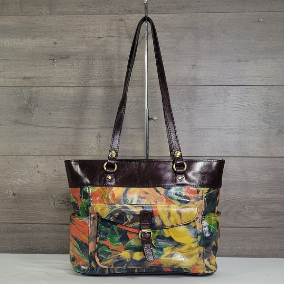 Patricia Nash Floral Leather Tote Shoulder Bag